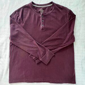 Men’s Size: XL St. John’s Bay Long Sleeve 1/4 Button Down Pullover Henley